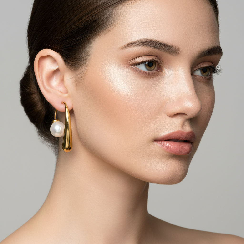Modern Orbit Drop and Petal Gleam Cuff Set