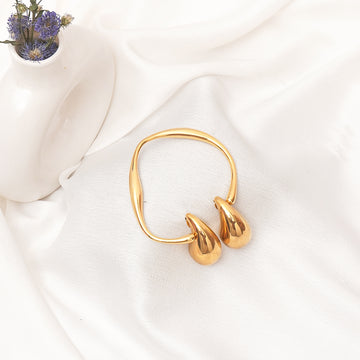 Lava Drop Earrings and Auric Curve Cuff Set