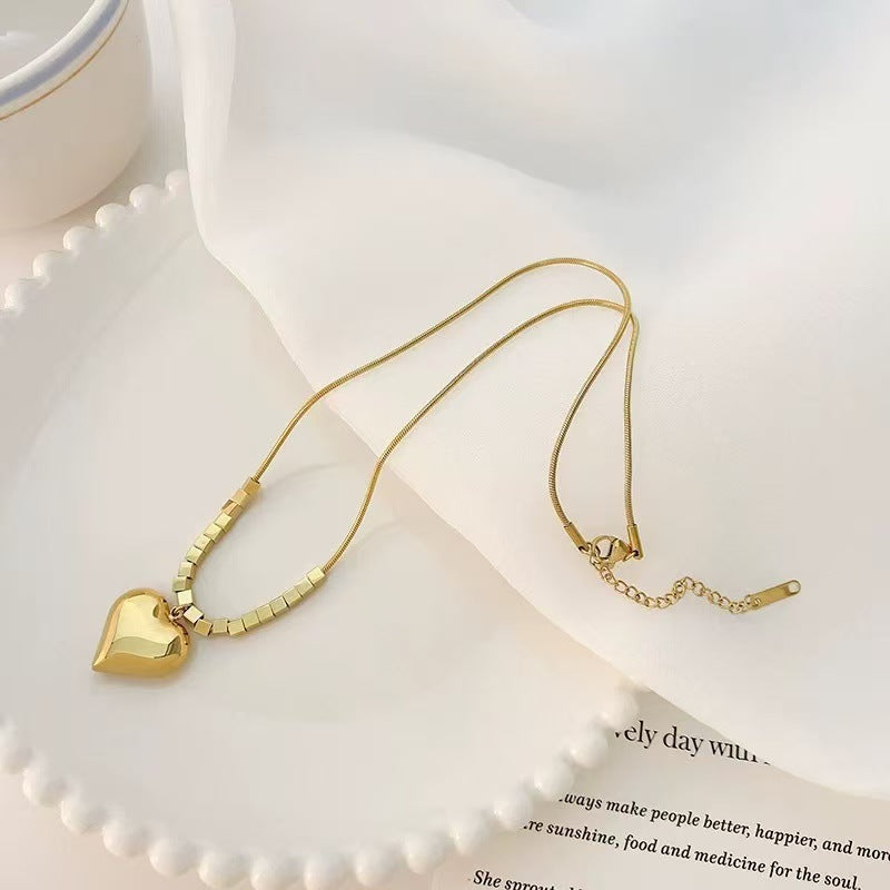 Golden Love Lock Pendant and Cherry Whimsy Pendant Set