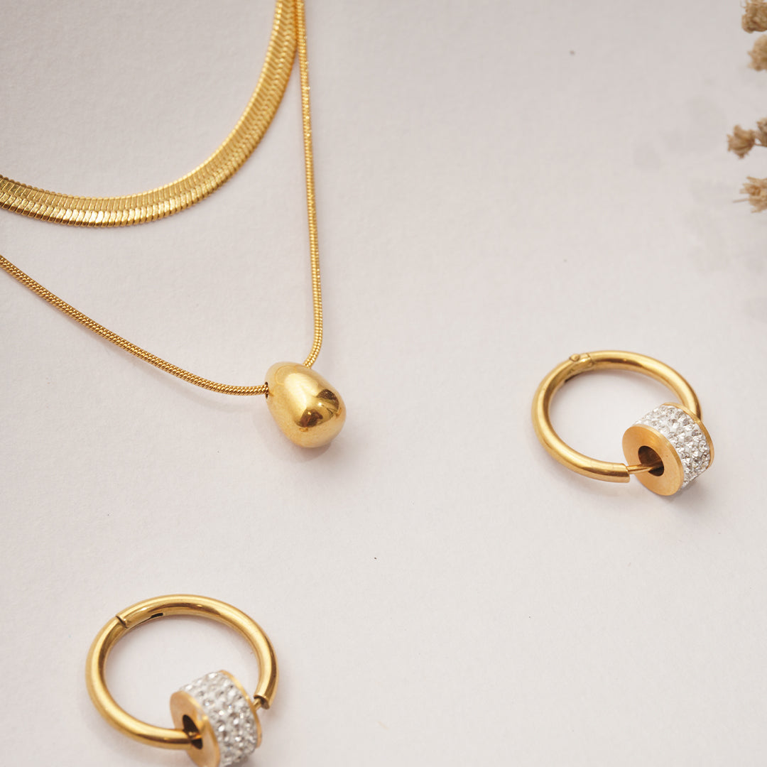 Golden Orbit CZ Diamond set