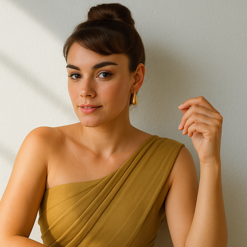 Lava Drop Earrings and Auric Curve Cuff Set