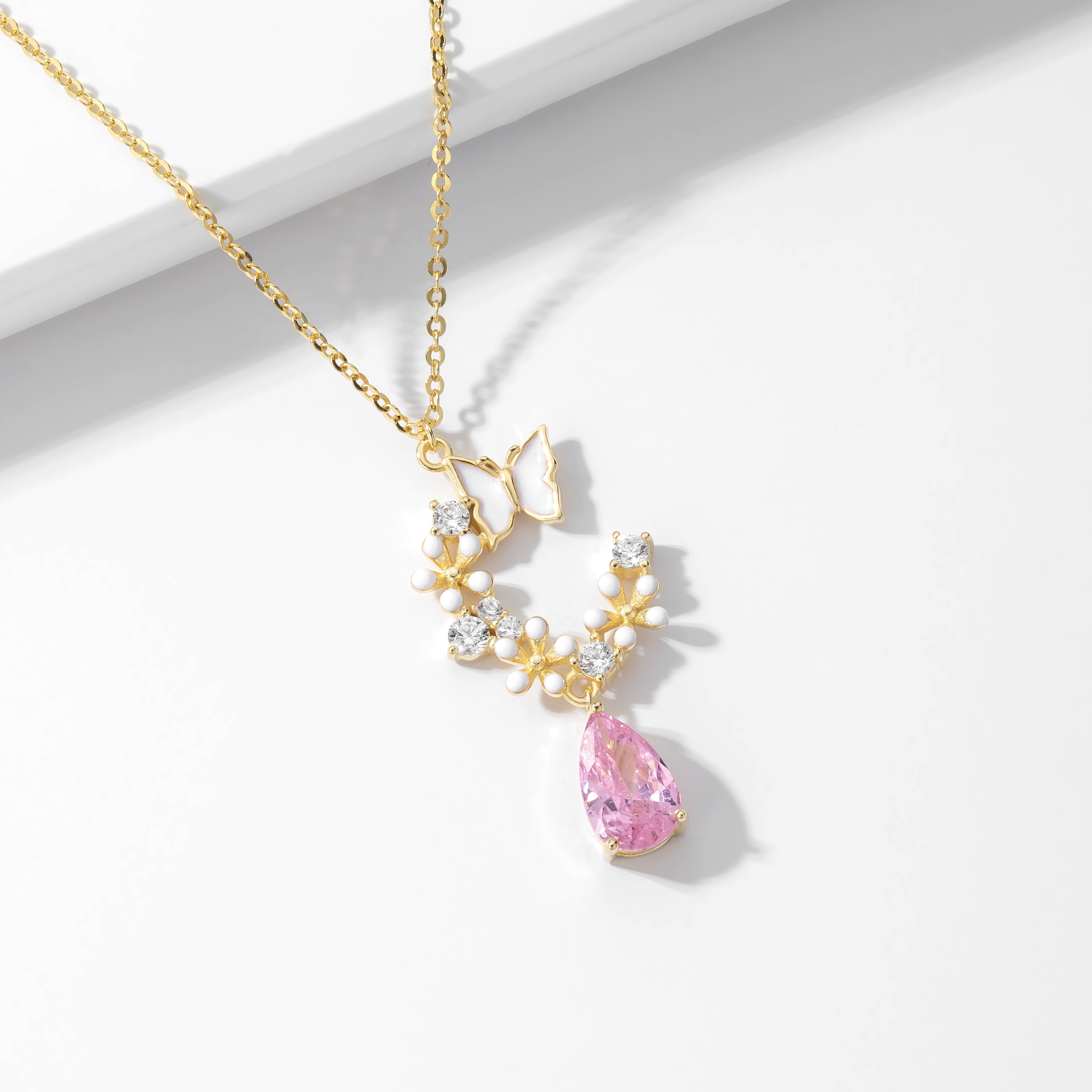 Pink Meadow Teardrop Jewelry Set