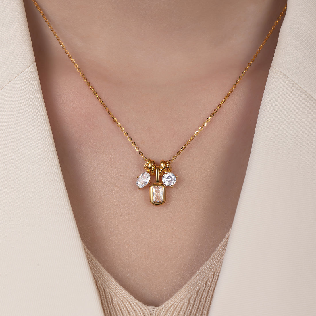 Trinity Sparkle  Necklace