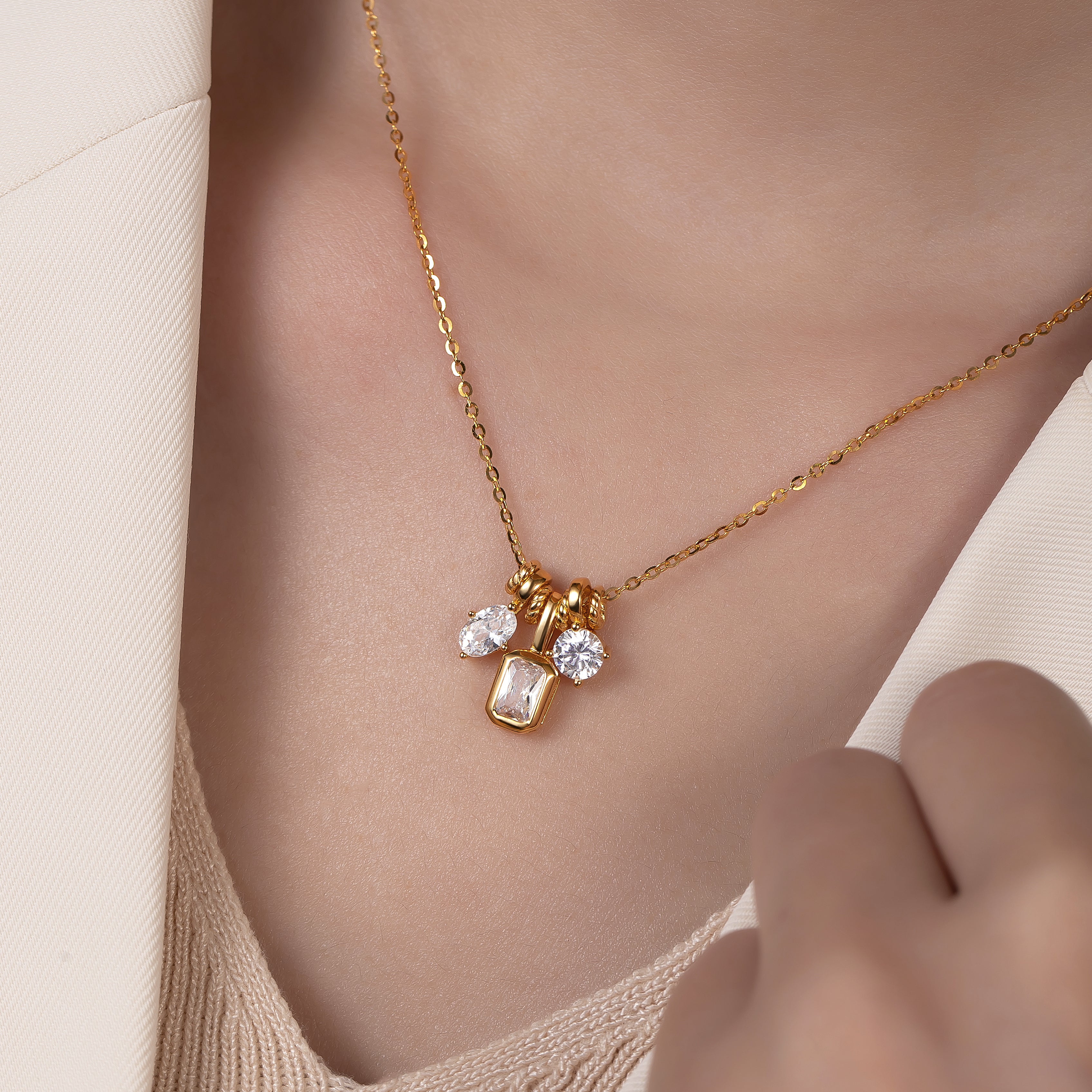 Trinity Sparkle  Necklace