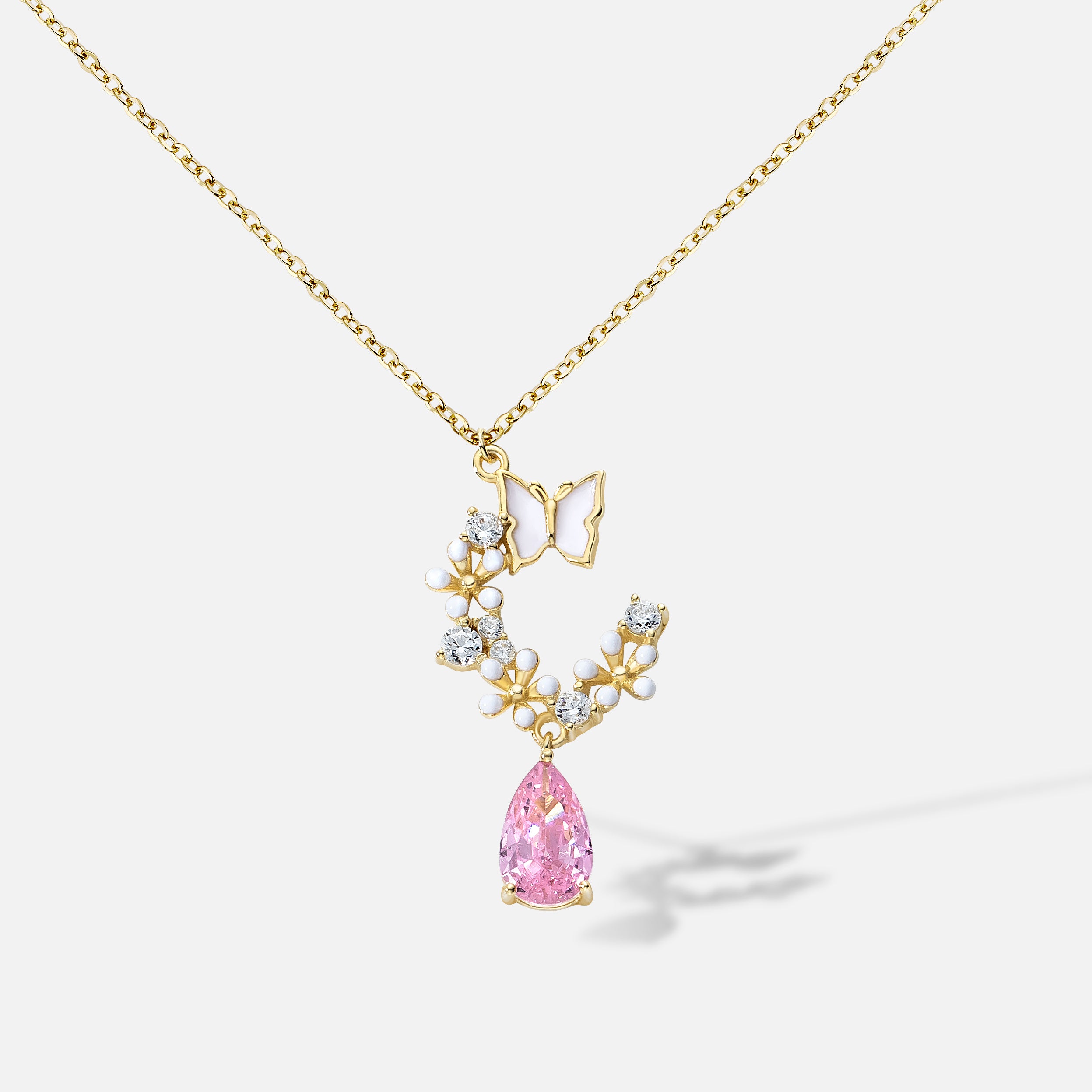 Pink Meadow Teardrop Jewelry Set