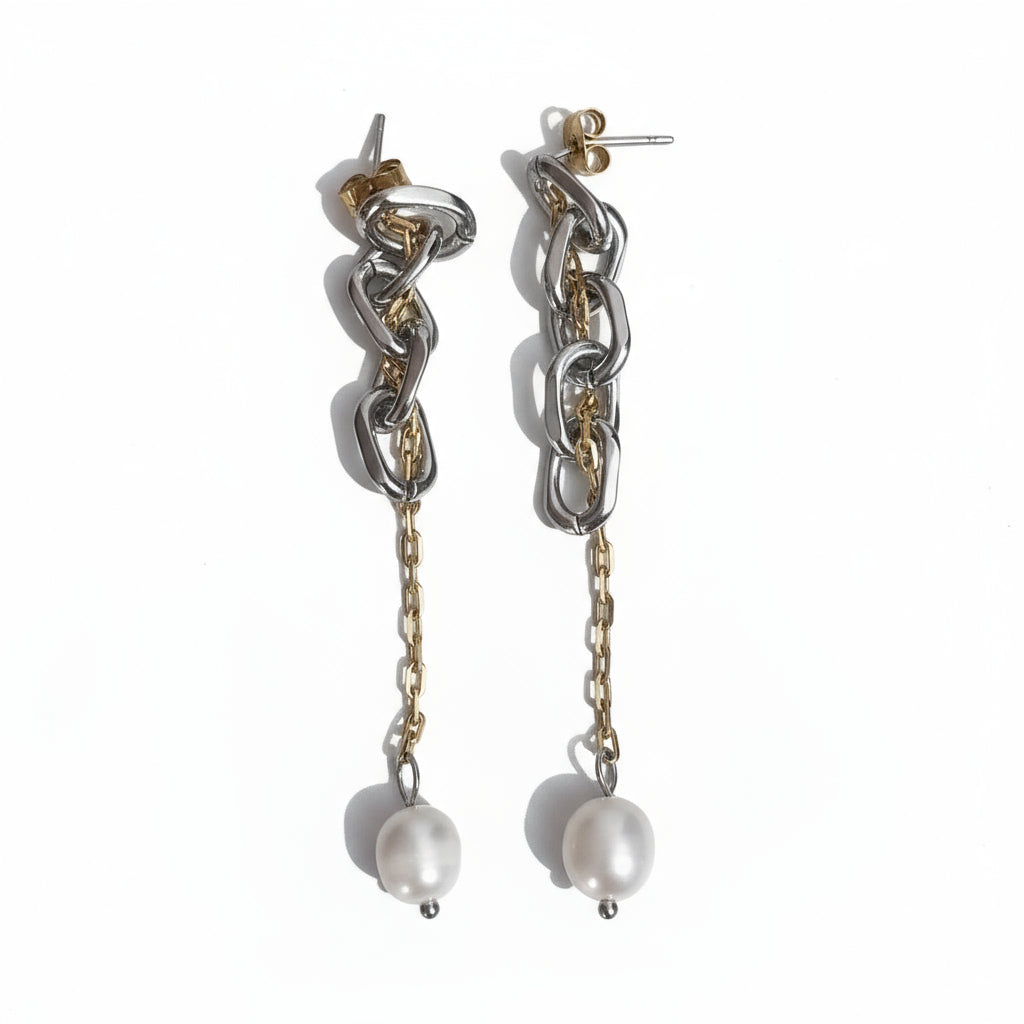 Golden Drift Earring and Auric Curve set