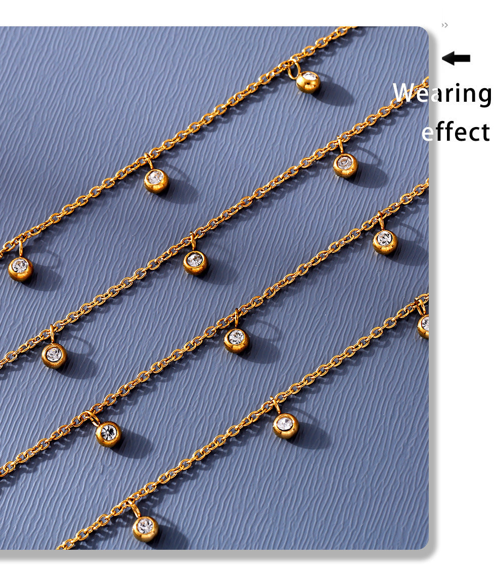 Golden Raindrop Anklet