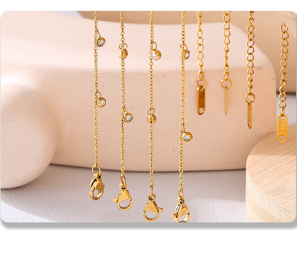 Golden Raindrop Anklet