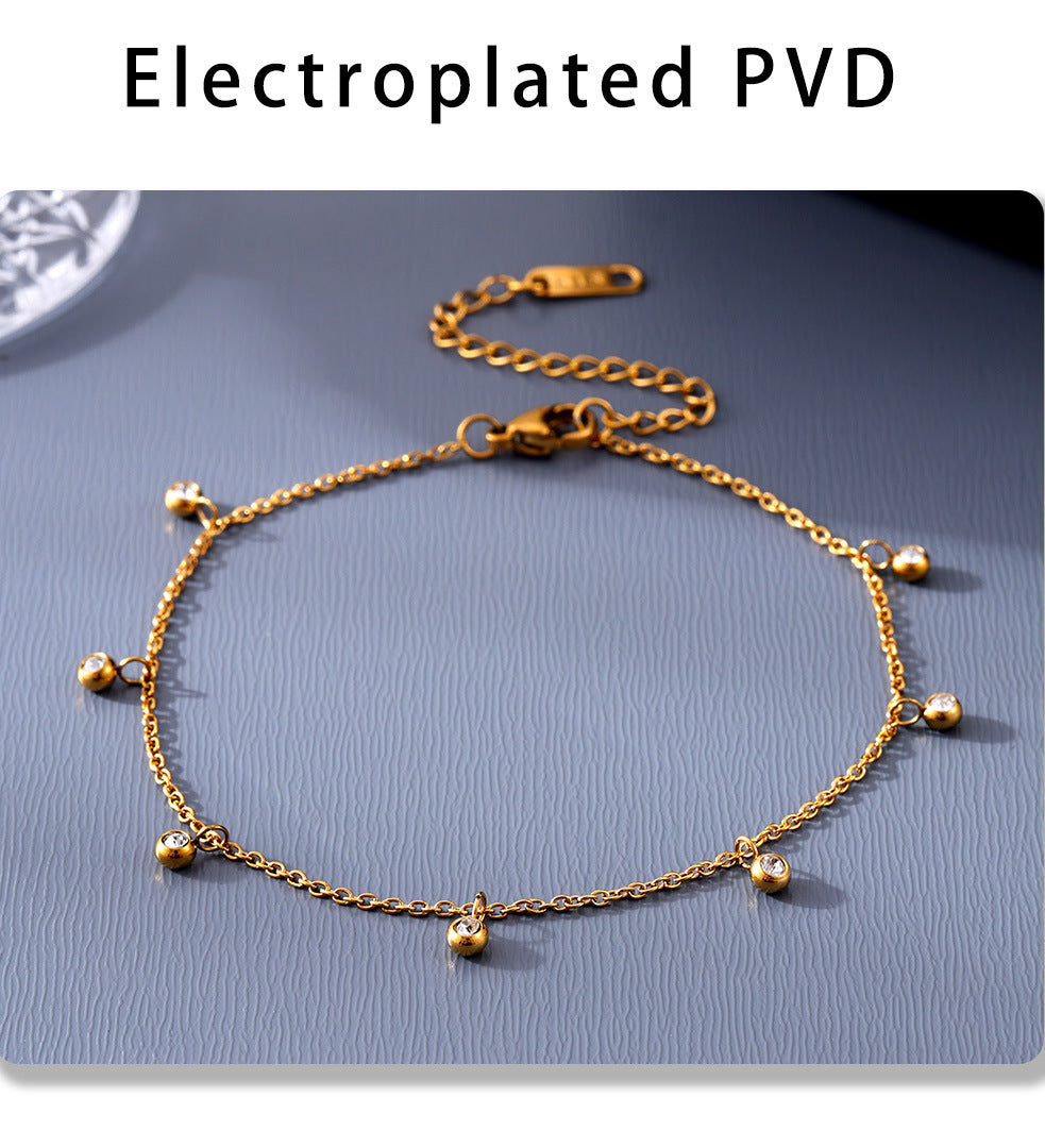 Golden Raindrop Anklet