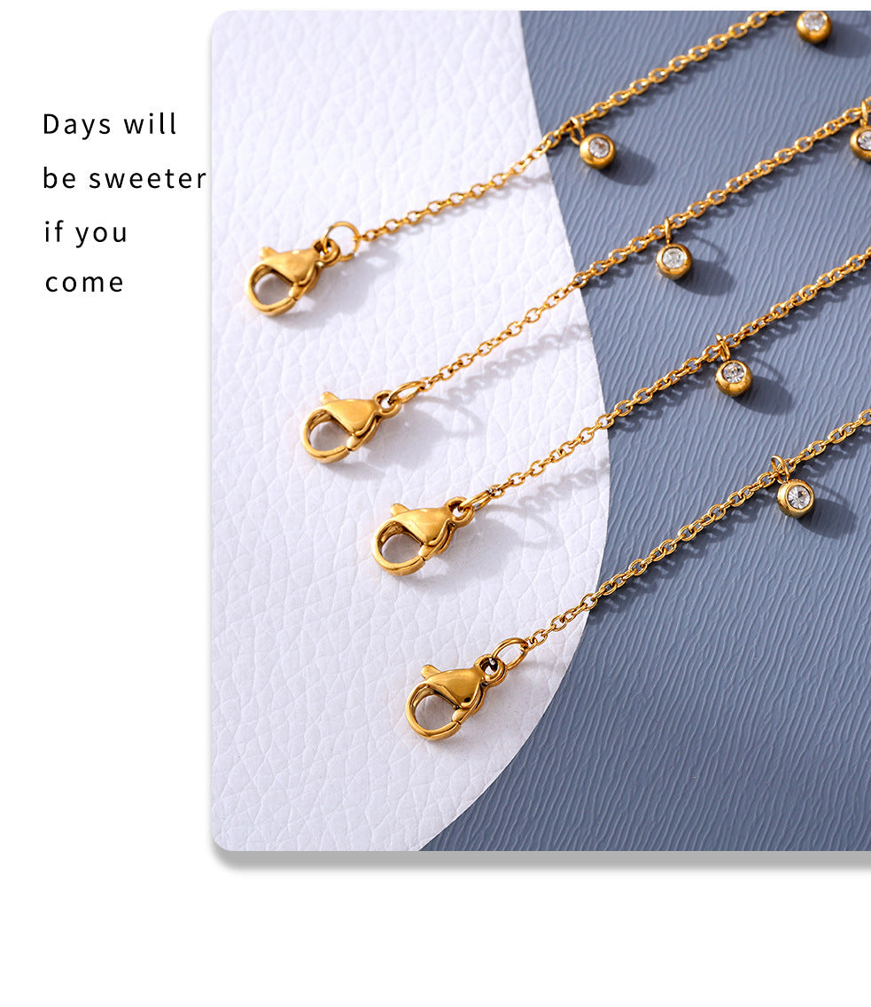 Golden Raindrop Anklet