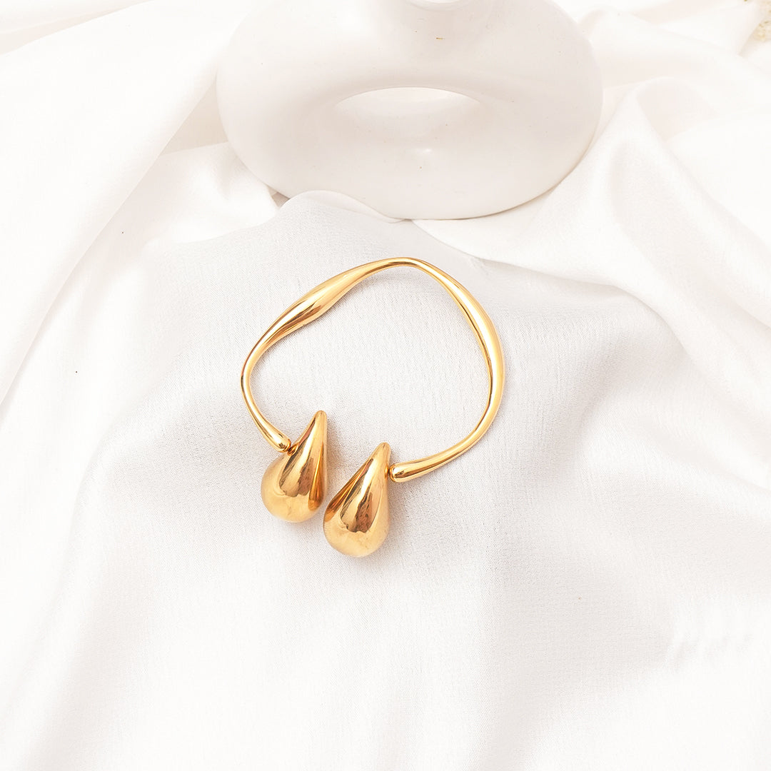 Lava Drop Earrings and Auric Curve Cuff Set