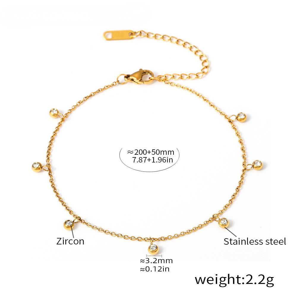 Golden Raindrop Anklet