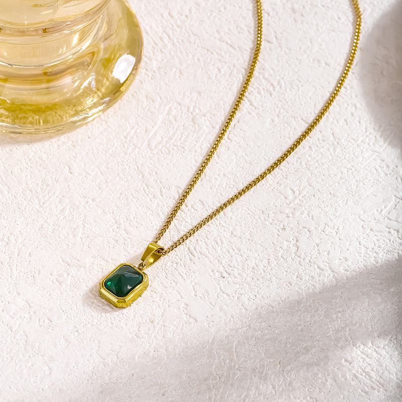 Emerald Cut Statement Pendant
