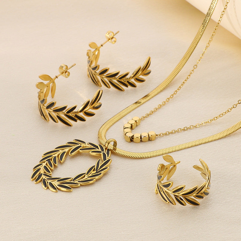 Golden Wreath Hoops