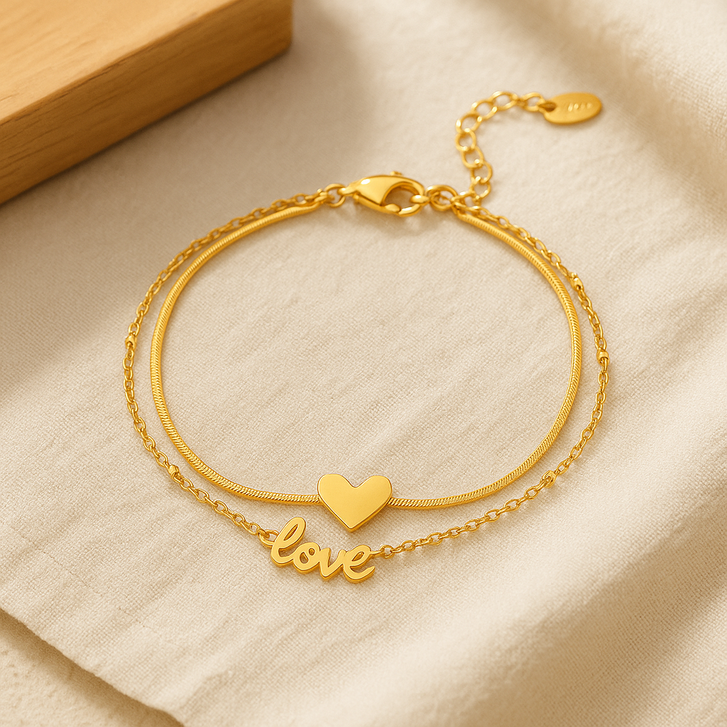 Golden Charm Heart