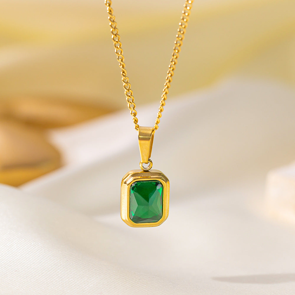 Emerald Cut Statement Pendant
