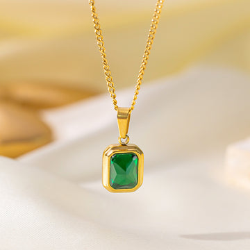 Emerald Cut Statement Pendant