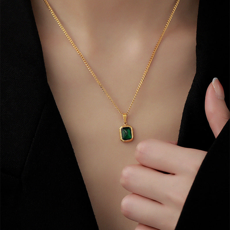 Emerald Cut Statement Pendant