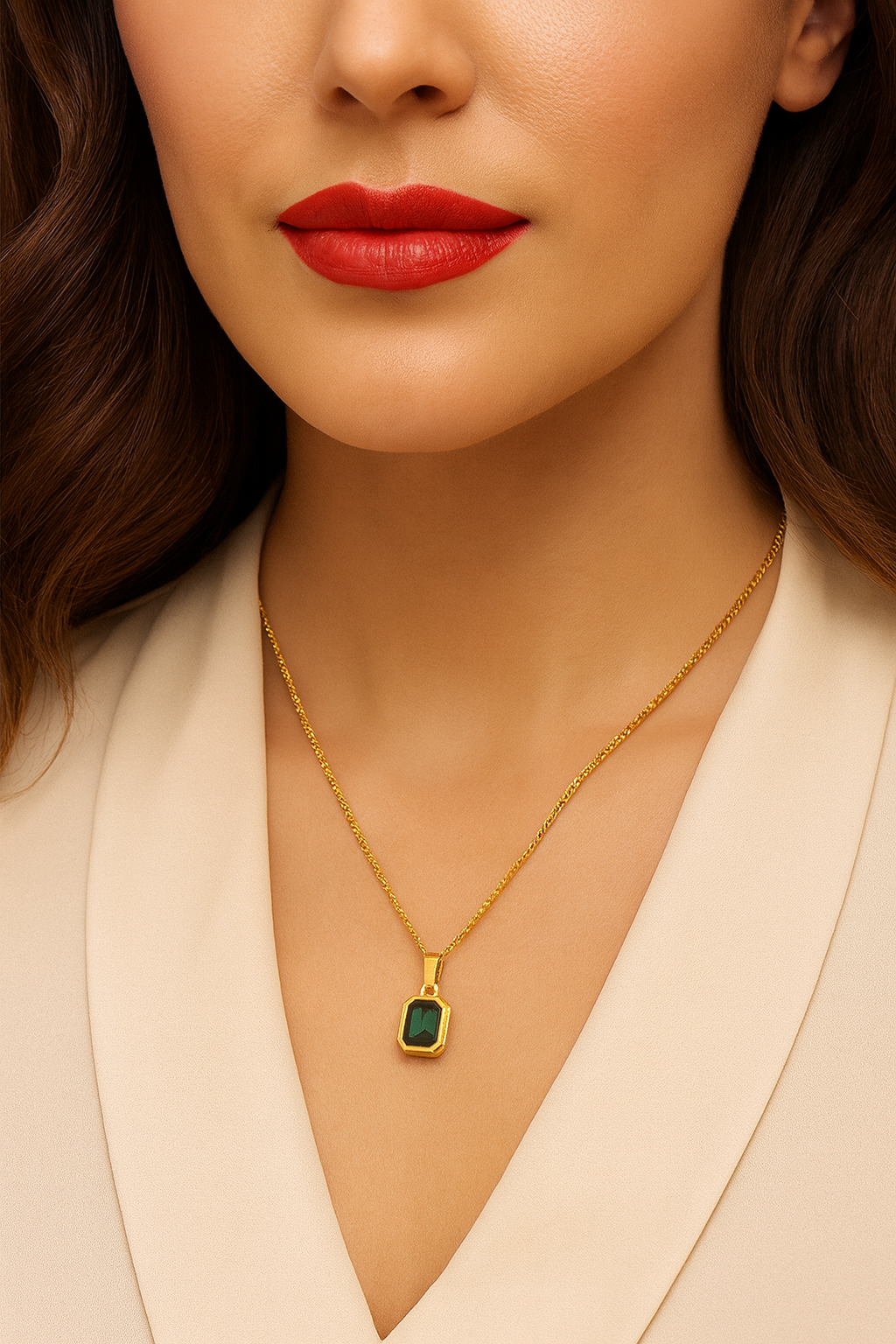 Emerald Cut Statement Pendant