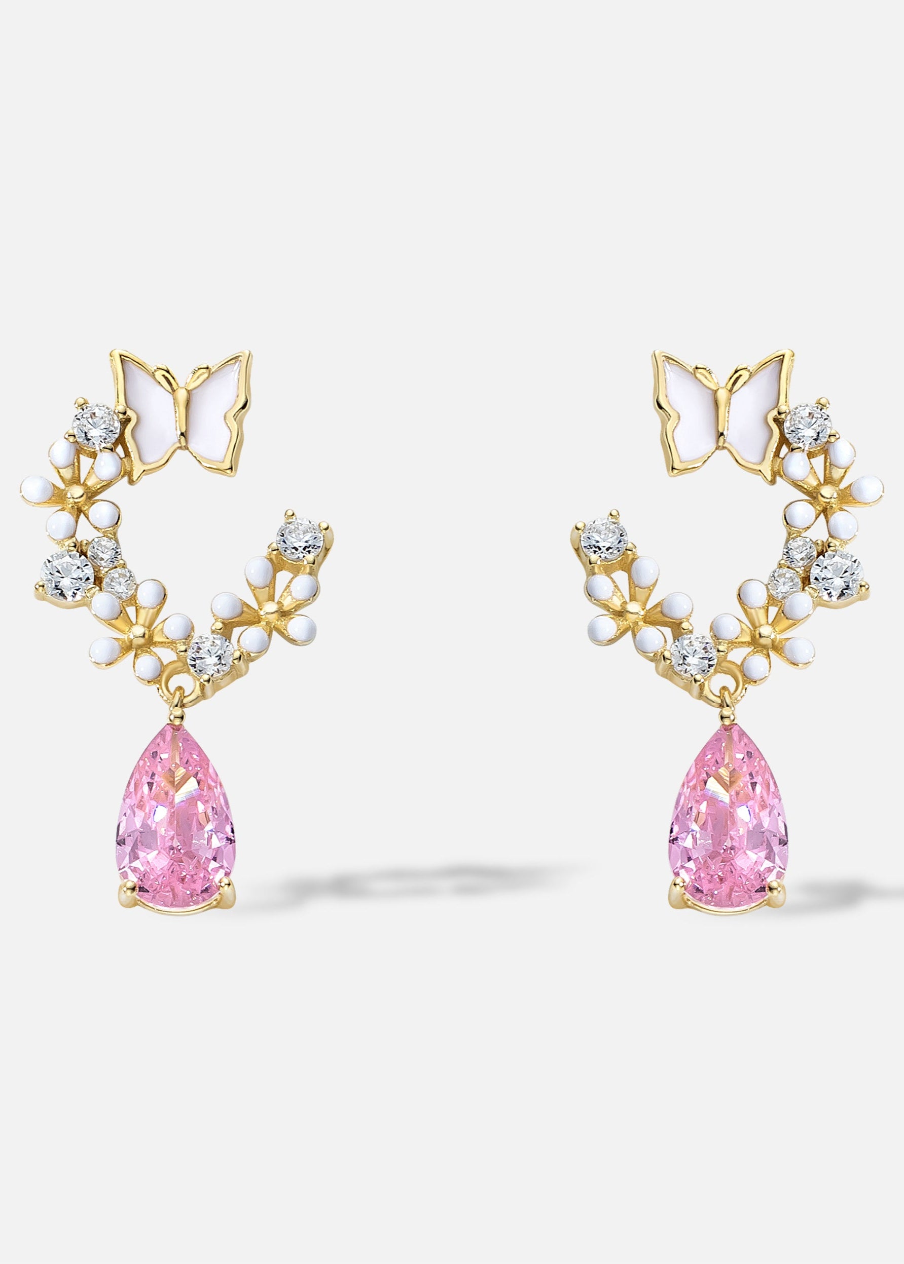 Pink Meadow Teardrop Jewelry Set