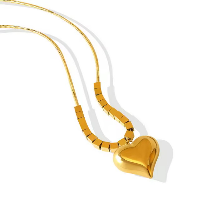 Golden Love Lock Pendant