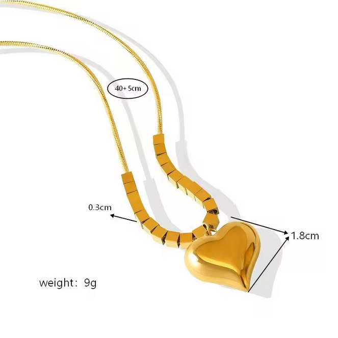 Golden Love Lock Pendant