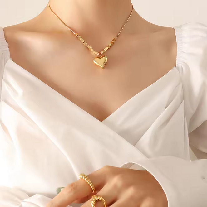 Golden Love Lock Pendant