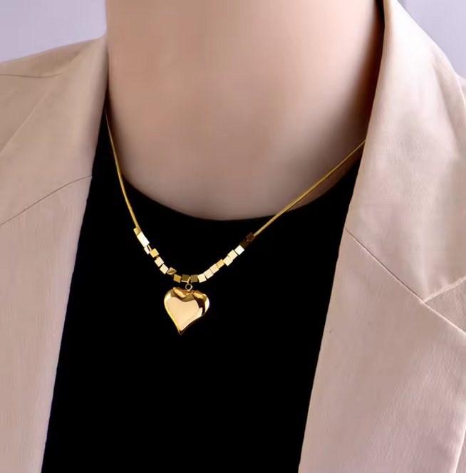 Golden Love Lock Pendant