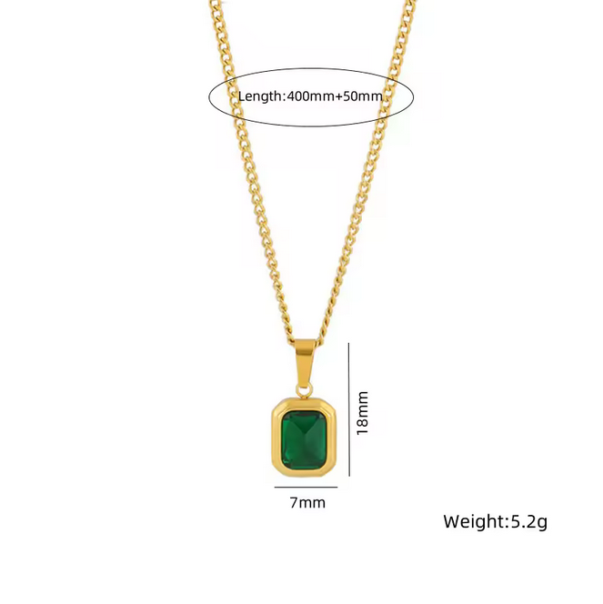 Emerald Cut Statement Pendant